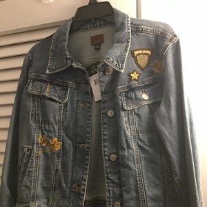 RLR jean jacket with patches NWT